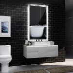 ANTEN 40x24 Inch Backlit Bathroom Mirror LED Vanity Bathroom Mirror with Light Anti-Fog & Dimmer Touch Sensor MirrorHorizontal Vertical
