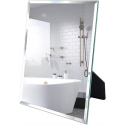 Brand – Pinzon Frameless Desk Mirror Rectangle Beveled Edge Table Mirror Tabletop Vanity Makeup Mirrors for Bathroom Bedroom Desk Stand Wall Hanging  10.5x13 inch