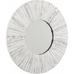 Brand – Stone & Beam Driftwood Mirror 36" H Distressed White