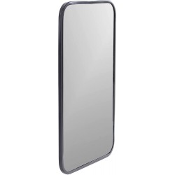 Camden Accent Mirror Thin Mirror for Wall Mid-Century Modern Wall Accent Mirror with Rounded Corners 24" x 16" Black