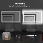 Esfrome LED Bathroom Mirror with Light 48x32 Inch Anti-Fog Dimmable Memory Function Wall Mounted LED Mirror for Bathroom