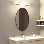 KAASUNES Oval Wall Mirror with Coating Steel Frame 24 x 36 Inch Wall Mounted Bathroom Mirror Rusty-Free for Home Decorative Living Room Washroom Entryway Hanging