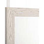 PARANTA Full Length Mirror Wall-Mounted Dressing Mirror Rectangular Door Mirror with 2 Hooks,Striped White