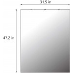 Wall-Mounted Activity Mirror with Flat Polished Edge 1 48"x32"