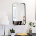 ZENMAG Bathroom Mirror for Wall 30"×20" Black Mirror Rectangle Metal Framed Wall Mirrors Large Wall-Mounted Mirror for Bathroom Bedroom Living Room Entryway Decor Black