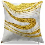 Cream Gold Throw Pillow Covers,Decorative Marble Throw Pillow Covers 18" x 18",Gold Throw Pillows Home Decor Pillowcases Set of 4 Cream Gold