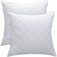 Lipo 18x18 Pillow Inserts Quilted- Set of 2 Up to 520GR Filling Throw Pillows Hypoallergenic Bedding Square Pillows Luxury Decorative for Couch Bed Office Hotel White 18x18 Inch