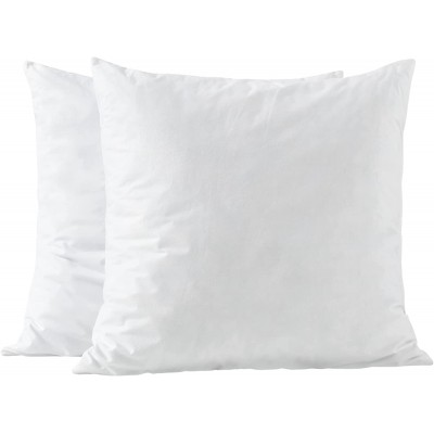 Premium Pillow Inserts 22x22-Shredded Memory Foam Fill-Home Couch Hotel Collection- Square Decorative Throw Pillow Inserts with Long Support- Cotton Fabric- 2 Pack