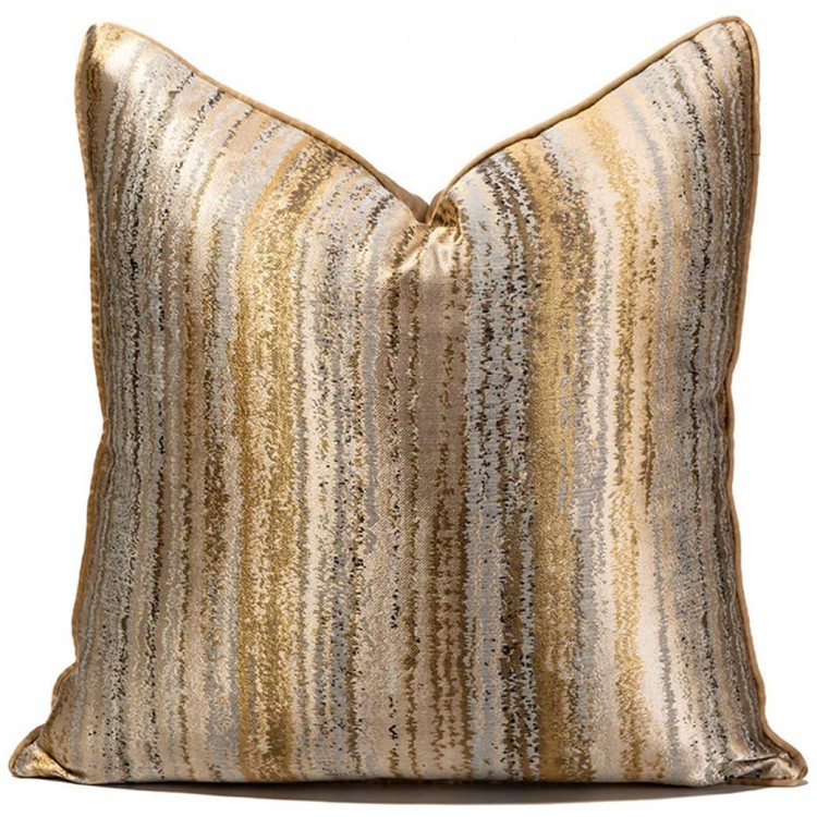 vctops Decorative Luxurious Throw Pillow Covers Square Cushion Cases Pillowcase for Bed Sofa Couch Chair Car Home Decor Gold 18"x18"