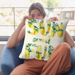 wtisan Summer Pillow Covers 18X18 Lemon Pillow Covers Lemon Decor Farmhouse Outdoor Yellow Pillow Covers,Cushion Case for Summer Set of 6