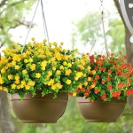 20 Bundles Artificial Flowers Outdoor Fake Flowers for Home Decoration UV Resistant Faux Plastic Greenery Shrubs Plants for Hanging Garden Porch Window Box Décor in Bulk Wholesale 5 Colors