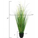 GUYUSO Artificial Plant 4ft45in Tall Artificial Grass Plant,Faux Plants Indoor Home Decorative Artificial Plants & Flowers in Pot Fake Plant House Plant Indoor