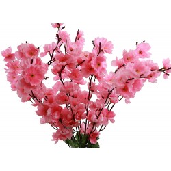 Season’s Need Décor 12 Stems Artificial Cherry Blossom Flower Silk Flowers for Wedding Party Home Décor Japanese Kawaii Décor 25inches Tall Pink