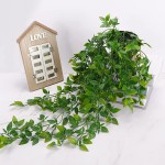 Whonline 1 Pack Artificial Hanging Plants Small Fake Potted Plants for Indoor Outdoor Shelf Wall Decor