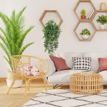 Whonline 1 Pack Artificial Hanging Plants Small Fake Potted Plants for Indoor Outdoor Shelf Wall Decor