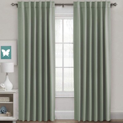 Blackout Curtains Thermal Insulated Window Treatment Panels Room Darkening Blackout Drapes for Living Room Back Tab Rod Pocket Bedroom Draperies 52 x 84 Inch Sage 2 Panels