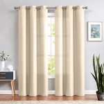 COLLACT Living Room Curtains 2 Panels Set 84 Inch Length Linen Textured Casual Weave Curtain Light Weighted Drapes for Bedroom Grommet Top Light Filtering Farmhouse Window Treatments Heathered Beige