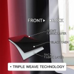 COSVIYA Grommet Ombre Room Darkening Curtains 84 inches Length for Living Room Light Blocking Red and Black Gradient Window Drapes Curtains for Bedroom,2 Panels 52x84inches