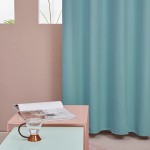 Deconovo Teal Curtains 52x54 Inch Grommt Top Light Blocking Drapes Thermal Curtains for Girl's Bedroom Teal 52x54 Inch Set of 2
