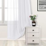 DWCN White Sheer Curtains Transparent Grommet Long Curtains for Bedroom Voile Sheer Drapes Set of 2 Panels, 52 x 108 Inch Long