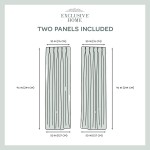 Exclusive Home Curtains Belgian pp Sheer Textured Linen Look Jacquard Pinch Pleat Panel Pair 30x96 Winter White 2 Count