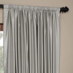 HPD Half Price Drapes PDCH-KBS9BO-84-DW Blackout Extra Wide Vintage Textured Faux Dupioni Curtain 1 Panel 100 X 84 Silver