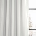 HPD Half Price Drapes Pleated Faux Silk Blackout Curtains For Bedroom Vintage Textured 25 X 96 1 Panel PDCH-KBS2BO-96-FP Off White
