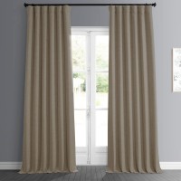 HPD Half Price Drapes Room Darkening Curtains 96 Inches Long 1 Panel BOCH-LN18538-96 Nomad Tan