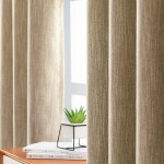 Melodieux Elegant Cotton Room Darkening Blackout Curtains for Living Room Bedroom Thermal Insulated Grommet Drapes 52 by 84 Inch Coffee 1 Panel