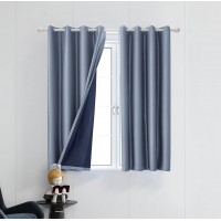 MFD Blackout Curtains for Bedroom Living Room Grommet Thermal Insulated Room Darkening Curtains Draperies Noise Reducing Set of 2 Panels 52x45 Inch