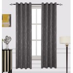 Mr.ing Blackout Curtains Foil Print Stars Grommet Top Thermal Insulated Window Gray Curtains for Living Room and Sliding Glass Door52 x 96 Inch Gray 2 Panels