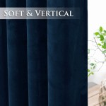 StangH Velvet Blackout Curtains Navy Luxury Blue Curtains Velvet Textured Panel Drapes for Hotel Hall Farmhouse Decor Heavy Duty Summer Heat Block Out Navy Blue Wide 52 x Long 96 inches 2 Pcs