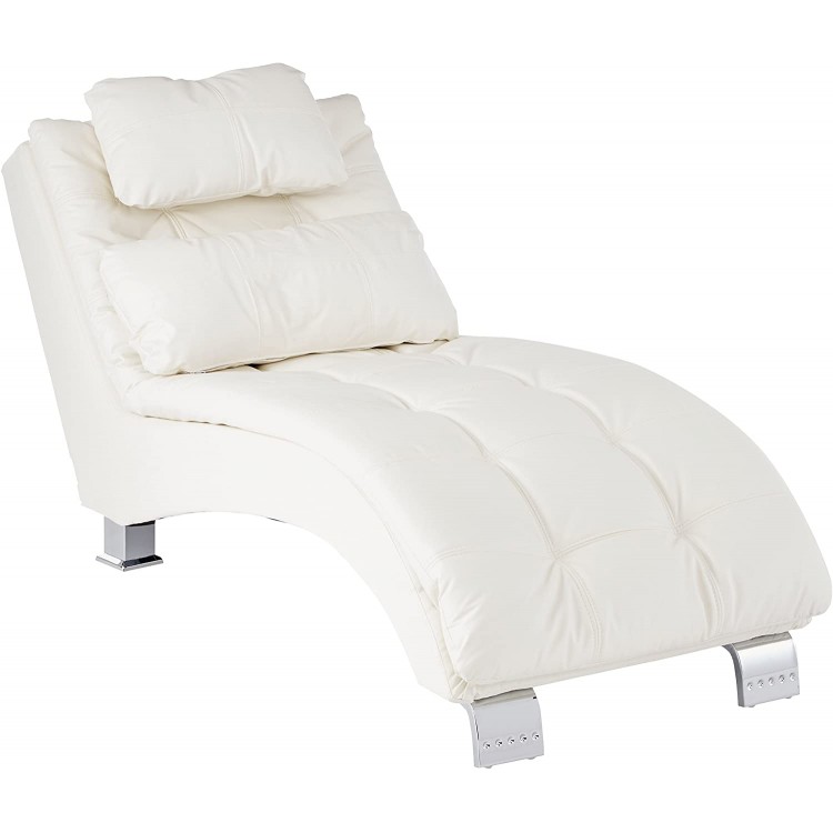 Dilleston Upholstered Chaise White