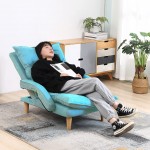 FLOGUOR Teal Floor Chair Chaise Lounge Sofa 14-Position Adjustable Folding Lazy Sofa with Armrests and a Pillow Padded Gaming Chair for Living Room Bedroom Factory Price 6458G-TE