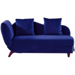Indoor Chaise Lounge Recliner Sofa with 2 Pillows and Storage Leisure Sofa for Living Room Bedroom Blue