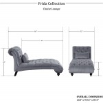Lexicon Frida Chaise Lounge Dark Gray