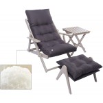 Modern Single Sofa Chair with Ottoman Footrest Lazy Sofa with 3-Position Adjustable Backrest Comfy Chaise Lounge Padded Couch Recliner for Teens and Adults Indoor Outdoor Black
