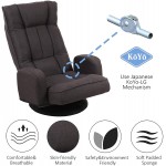 OTTERLEAd Swivel Video Game Chair with Arm Support Floor Lounge Chair Back Angle is Adjustable Futon Chairs for Adults and Teenager Lazy Sofa Chaise Lounge Indoor 6065 Brown