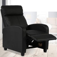 Recliner Chair for Living Room Leather Lounge Chaise Single Sofa Theater Seating Modern Accent Chair with Foot Rest & Padded Seat for Kids & Tall Man