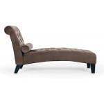Rest Sofa Modern Design Chaise Lounge Leisure Chair Living Space Decor Lumber Pillow Brown