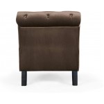 Rest Sofa Modern Design Chaise Lounge Leisure Chair Living Space Decor Lumber Pillow Brown