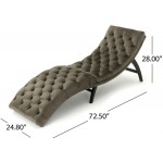 Sofa Tufted Velvet Chaise Lounge for Home Color : Gray
