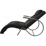 vidaXL Chaise Longue,Chaise Longue,Leisure Chair Rest Sofa Chaise Lounge Couch for Indoor Living Room Furniture Home Office,Black Faux Leather