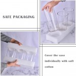 3 Pack Clear Glass Cylinder Vases Table Flowers Vase,for Wedding Decrations and Formal Dinners 8 Inch