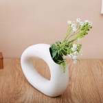 Anding White Ceramic Vase Droplet Matte Surface Design Modern Vase Family Wedding Table Vase Perfect Home Decor Vase LY432516SET