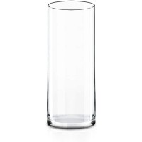 CYS EXCEL Cylinder Clear Glass Vase H-16" D-6" | Multiple Size Choices Glass Flower Vase Centerpieces | Hurricane Floating Candle Holder Vase