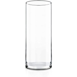CYS EXCEL Cylinder Clear Glass Vase H-16" D-6" | Multiple Size Choices Glass Flower Vase Centerpieces | Hurricane Floating Candle Holder Vase