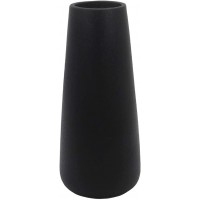 Gemseek 8 inch Black Ceramic Flower Vase Modern Vase for Living Room Indoor Home Decor Wedding Centerpieces Arrangements