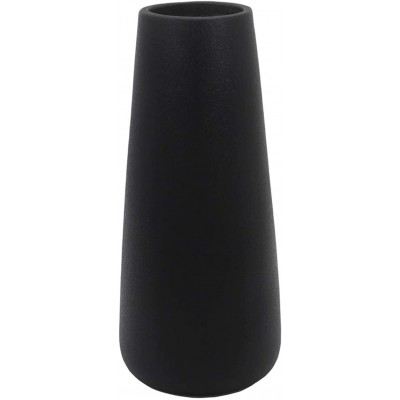 Gemseek 8 inch Black Ceramic Flower Vase Modern Vase for Living Room Indoor Home Decor Wedding Centerpieces Arrangements