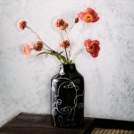 Kimdio Ceramic Vase Irregular face Design Decorative Flower Vase for Home Decor Living Room Home Office Centerpiece,Table and Wedding